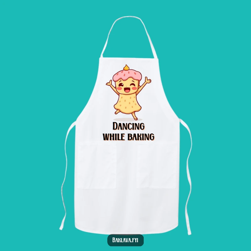 Funny Baklava Dance Apron: Cook Up Celebration with Sweet Style