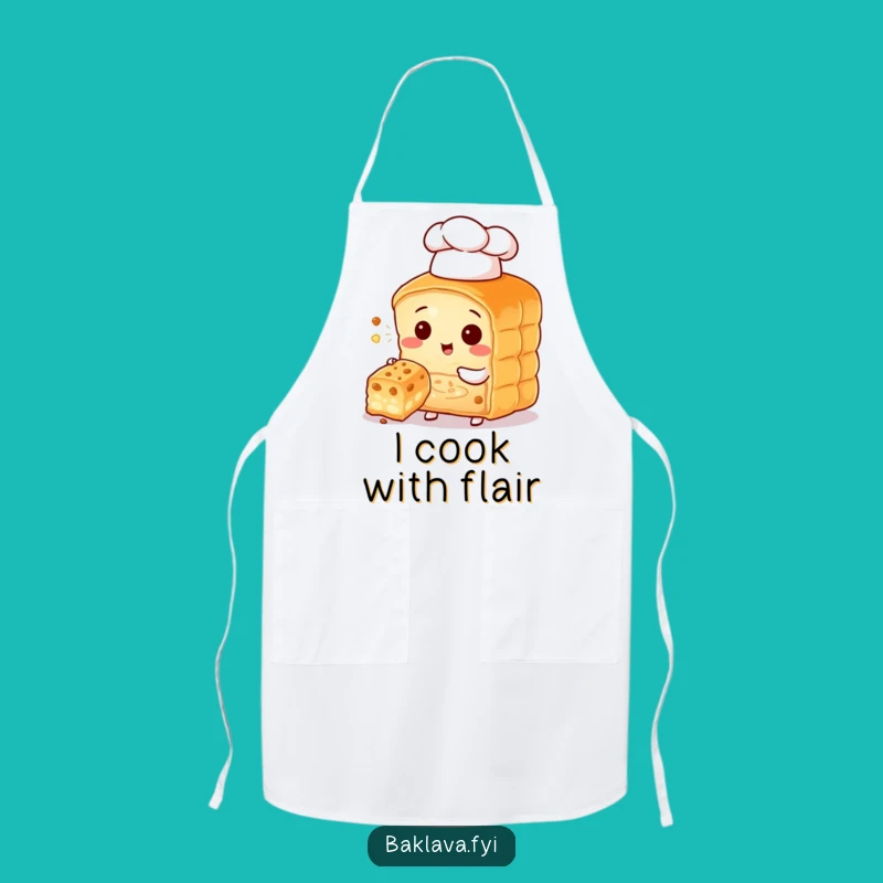 Funny Baklava Chef Apron: Cute Pastry Offering Bite Cooking Gift