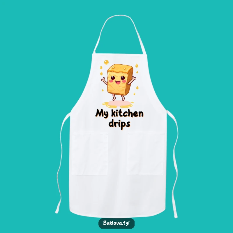 Funny Dancing Baklava Apron: Joyful Dessert Chef Cooking Gift