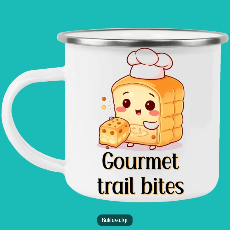 Funny Baklava Chef Camping Mug: Cute Pastry Offering Bite Gift