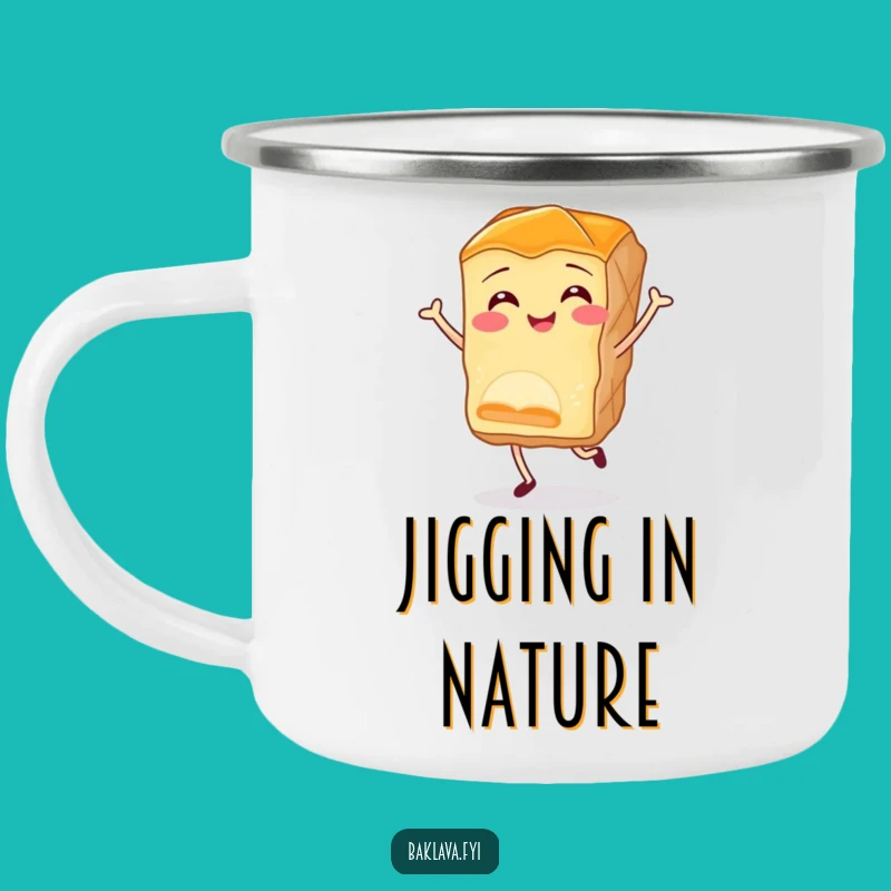 Funny Baklava Jig Camping Mug - Joyful Pastry Adventure Gift