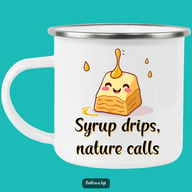 Funny Baklava Juggling Syrup Camping Mug: Sweet Sips on Your Adventures!