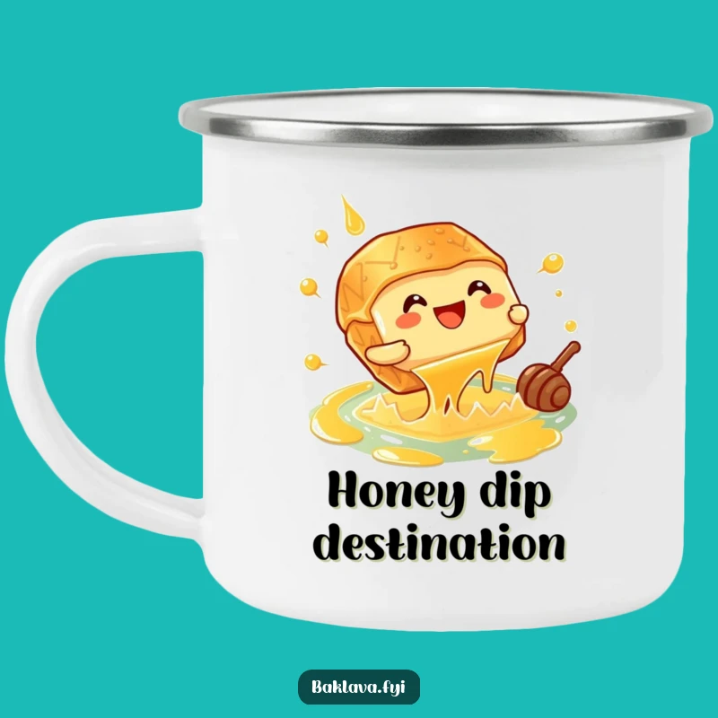 Funny Giggling Baklava Camping Mug - Honey Cannonball Adventure