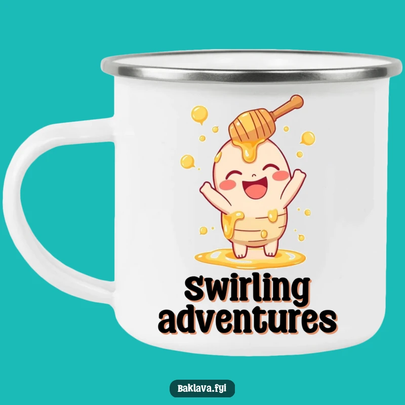 Funny Honey Dipper Camping Mug - Laughing Swirls Adventure Gift