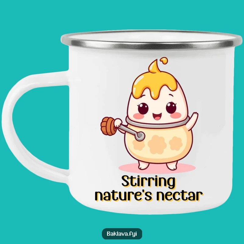 Funny Kawaii Honey Pot Stirring Camping Mug - Adventure Ready Humor