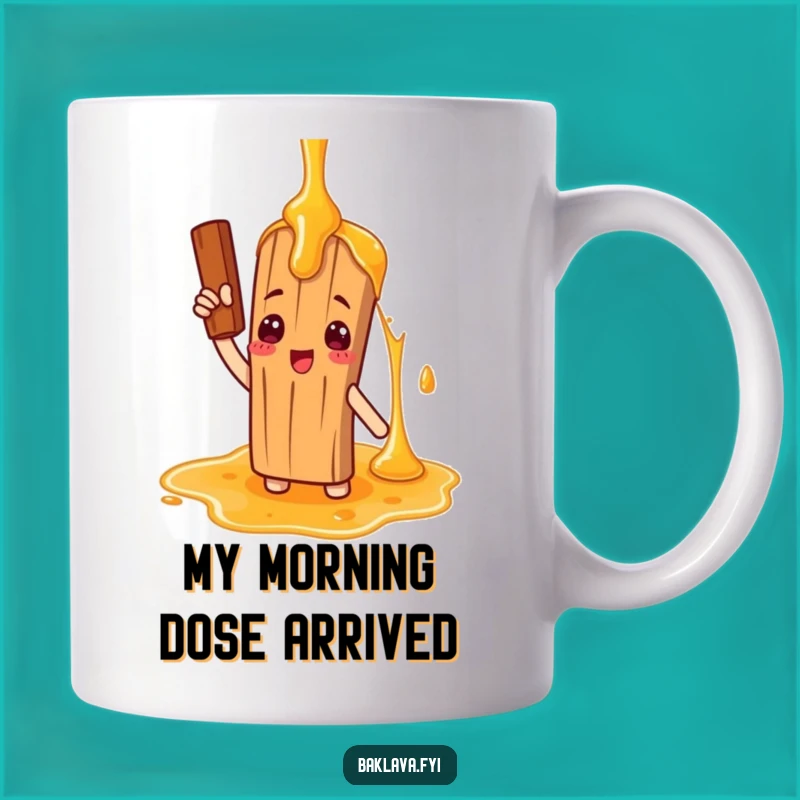 Funny Cinnamon Stick Saluting Honey Mug: A Hilarious Treat for Your Morning Brew