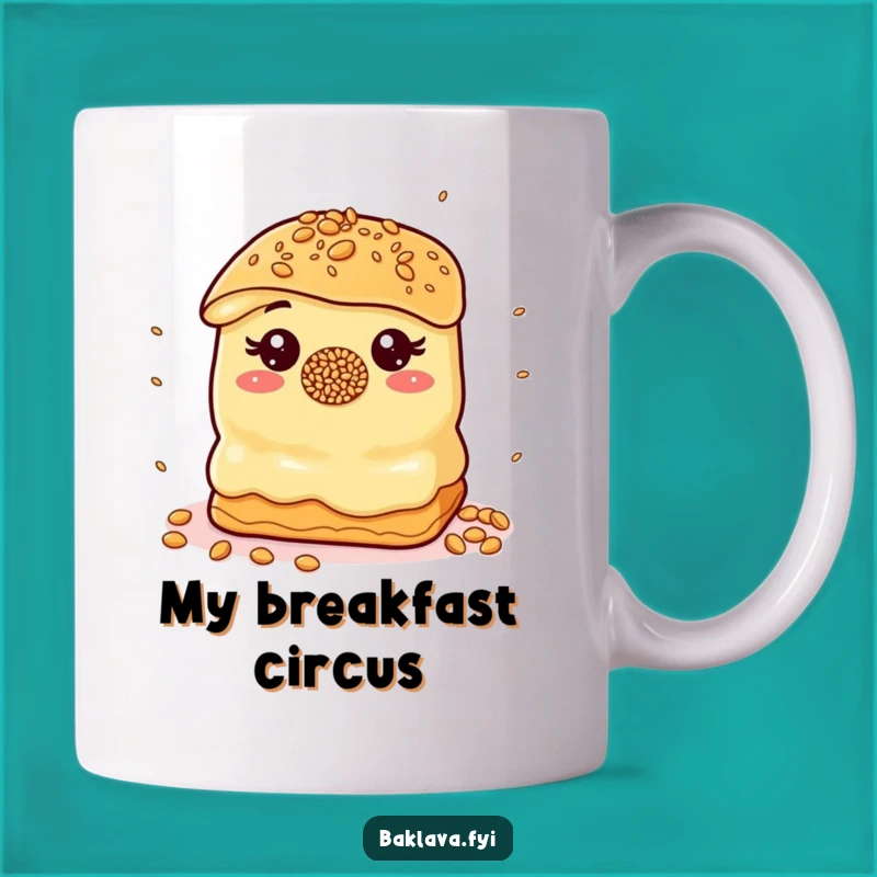 Funny Juggling Baklava Mug - A Playful and Hilarious Treat for Your Morning!