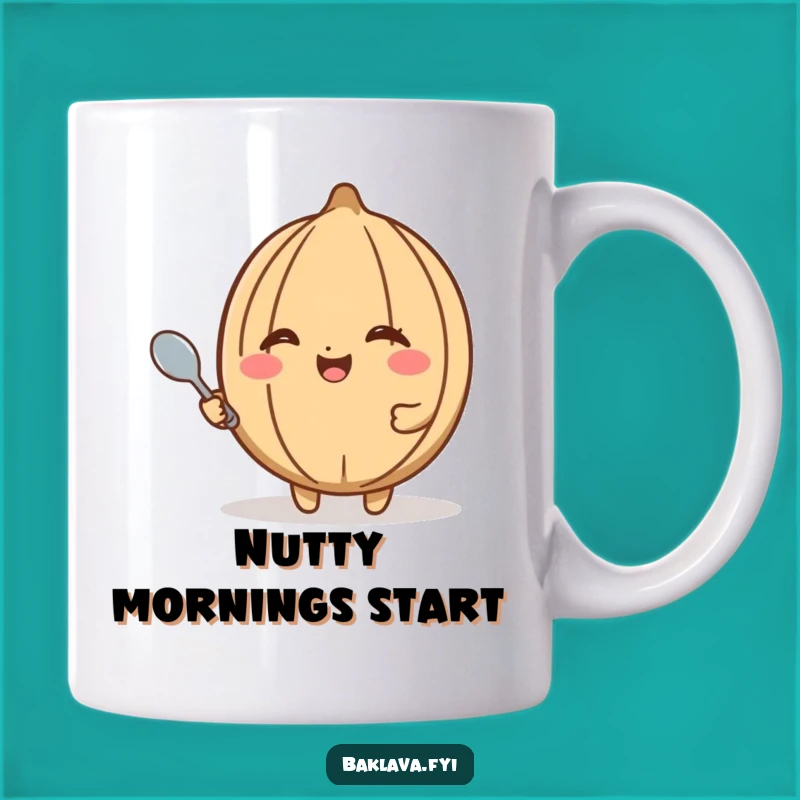 Funny Walnut Wink Mug - Happy Nut Design for Snack Lovers & Gift