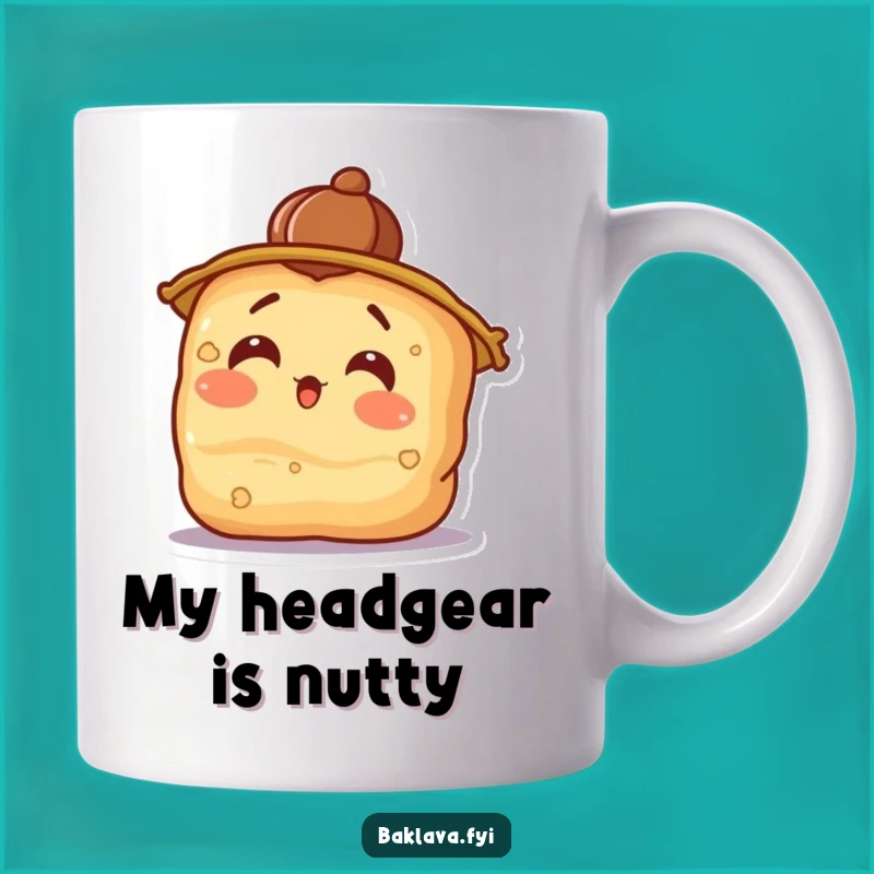 Funny Surprised Baklava Mug with Walnut Hat - A Hilarious Gift Idea