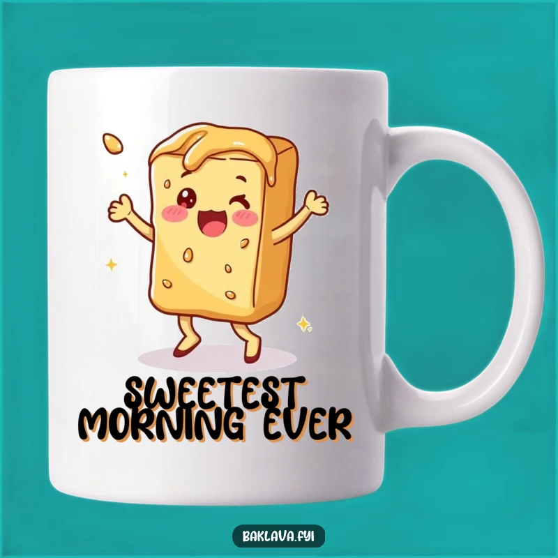 Funny Dancing Baklava Mug: Sweet Treat Lover's Funny Gift