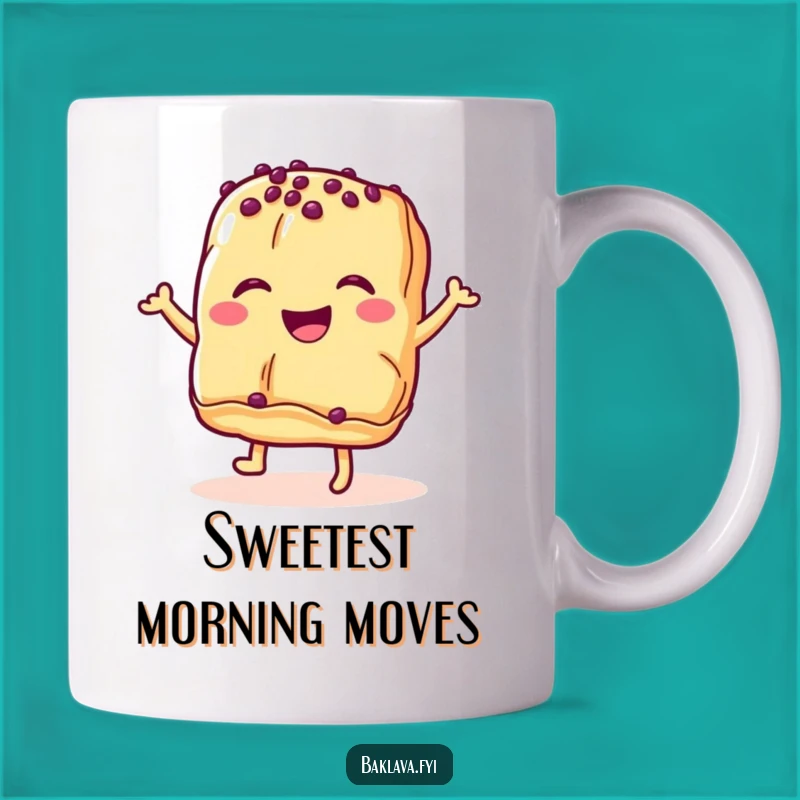 Funny Baklava Pastry Dance Mug - Hilarious Dessert Gift for Sweet Treat Lovers