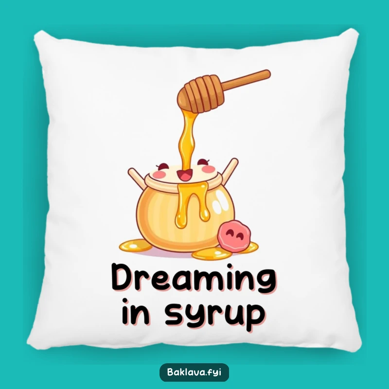 Cozy Funny Honey Pot Pouring Pillow - Sweet Dreams Guaranteed