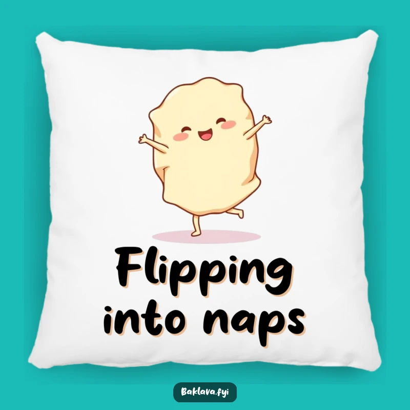 Funny Phyllo Dough Cartwheel Pillow - Cozy Pastry Design for Bakers & Gift