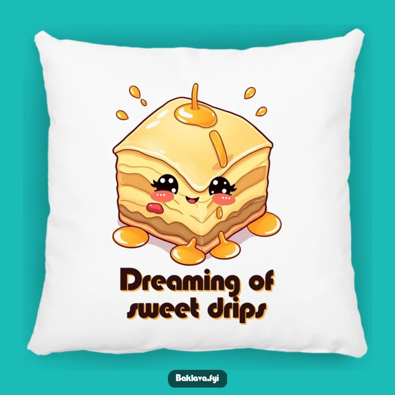 Funny Baklava Sweet Pillow: Witty Character Accent for Cozy Fun