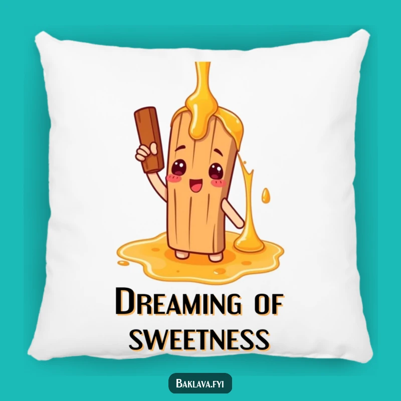 Funny Cinnamon Stick Saluting Honey Pillow: Add Comical Sweetness to Your Cozy Space