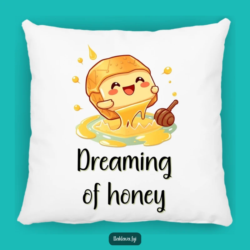 Funny Giggling Baklava Pillow - Cozy Honey Cannonball Cushion
