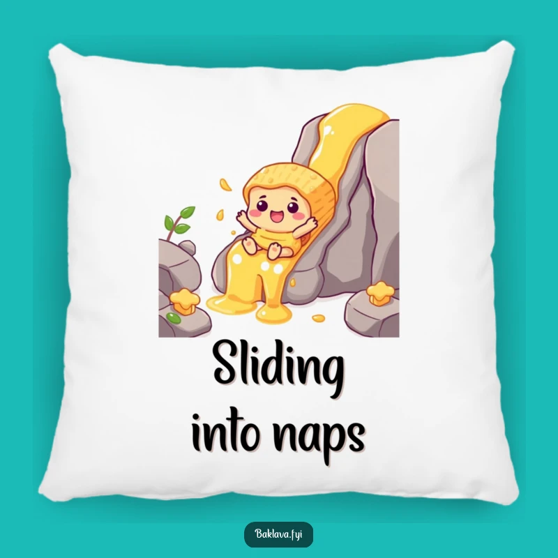 Funny Honey Waterfall Baklava Pillow: Cozy Sweet Decor Gift