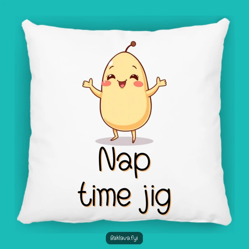 Funny Sesame Seed Jig Pillow - Cozy & Lively Accent for Your Home