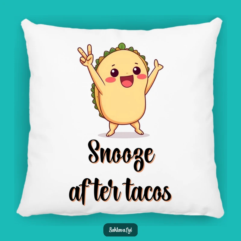 Funny Taco Victory Dance Pillow: Cozy Comfort with a Kick