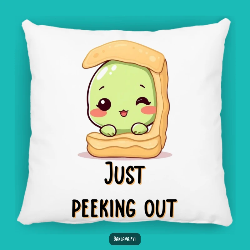 Funny Shy Pistachio Baklava Pillow: Cozy Hidden Nut Cushion, Perfect Funny Gift