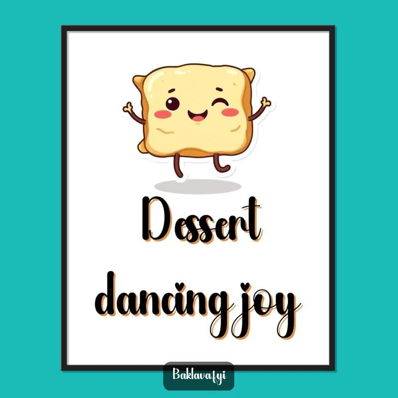 Funny Dancing Baklava Digital Art: Sweet Fun for Your Walls