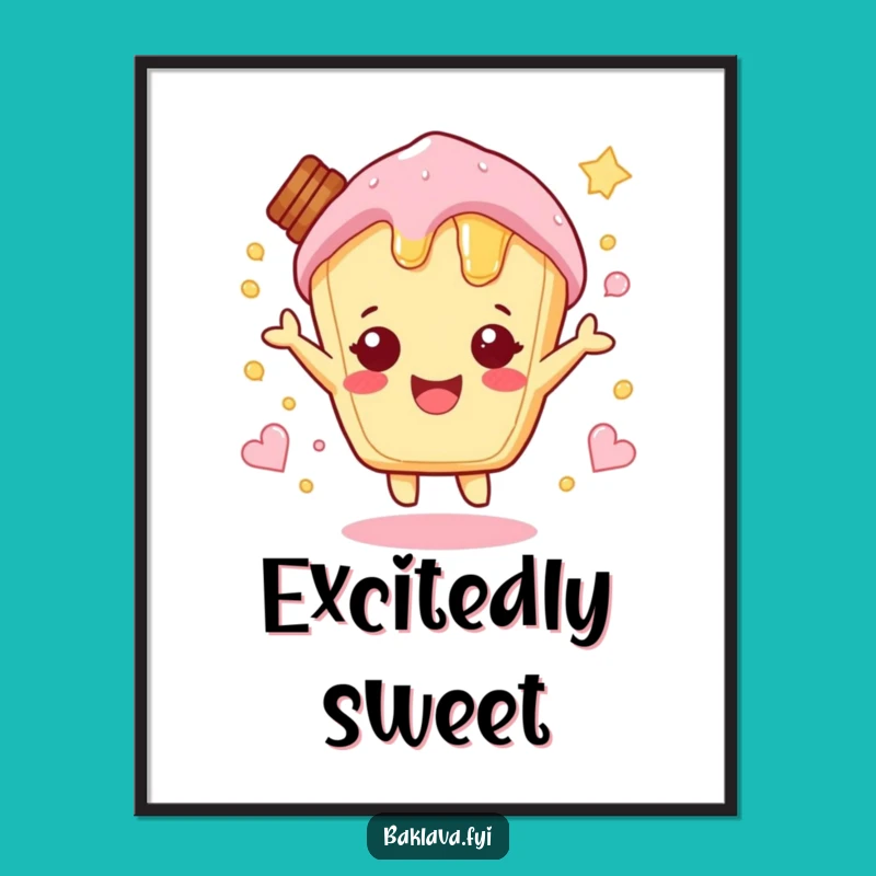 Funny Hopping Honey Pastry Digital Art: Instant Sweet Joy