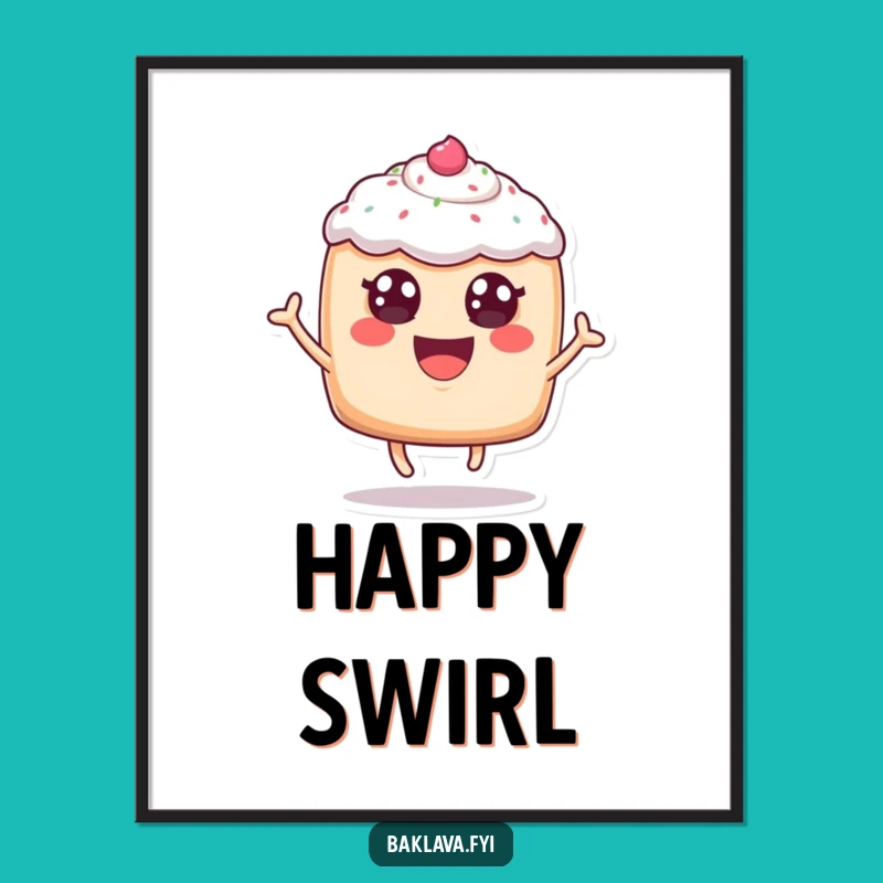 Funny Leaping Pastry Digital Art - Instant Bakery Humor Decor Gift