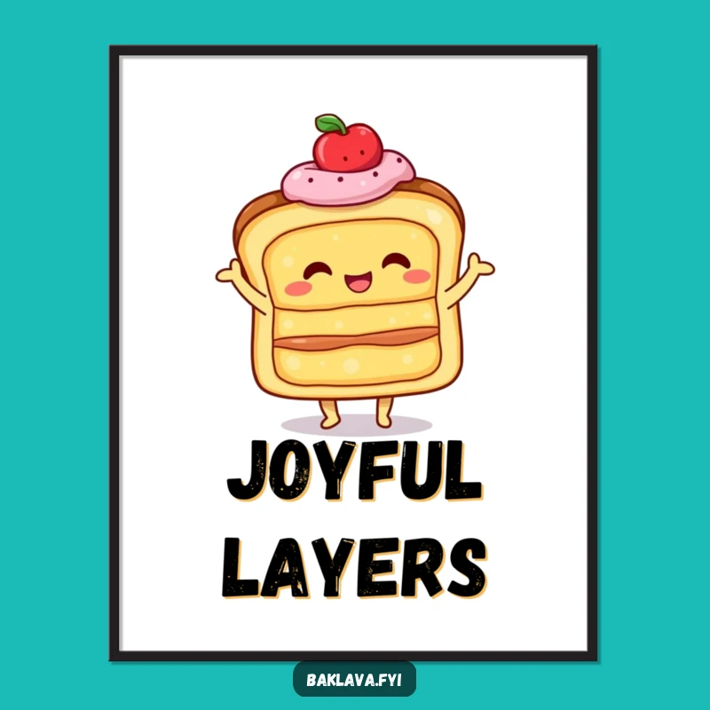 Funny Shimmy Pastry Digital Art - Instant Layered Treat Decor