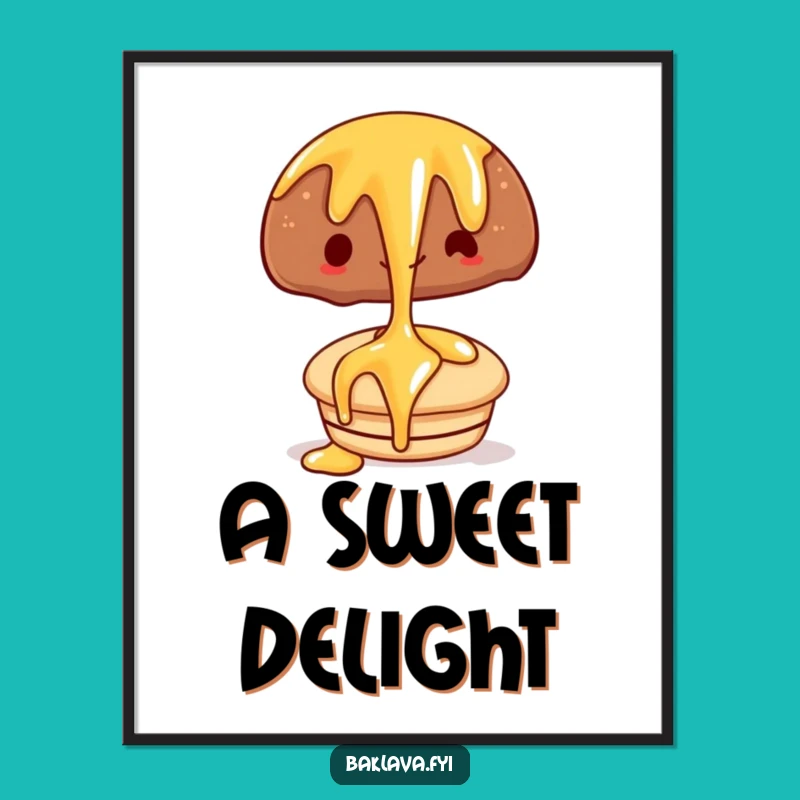 Funny Syrup Drizzle Pastry Digital Print - Instant Hilarious Sweetness for Your Walls