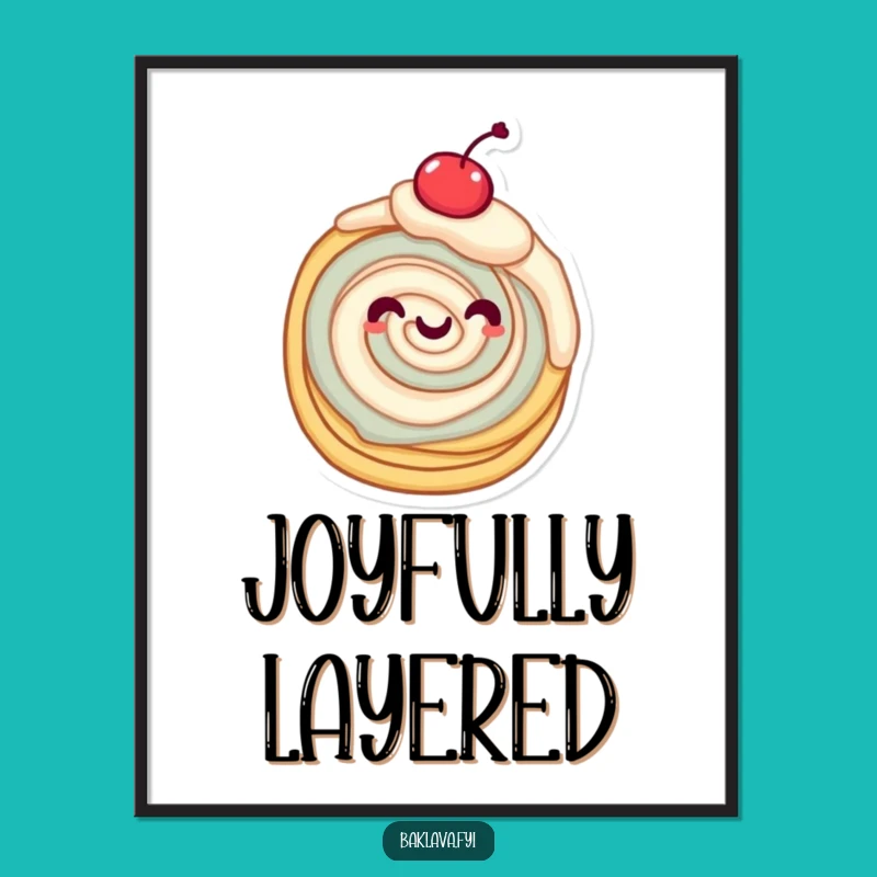 Funny Twirling Pastry Digital Art: Instant Joyful Decor