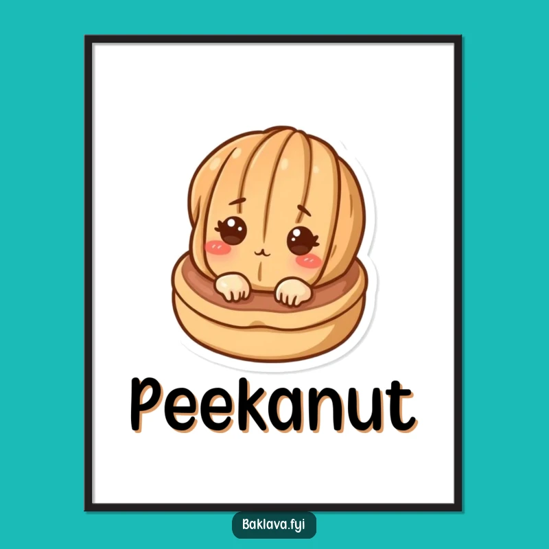 Funny Walnut Pastry Digital Print - Instant Hilarious Wall Art for Your Space