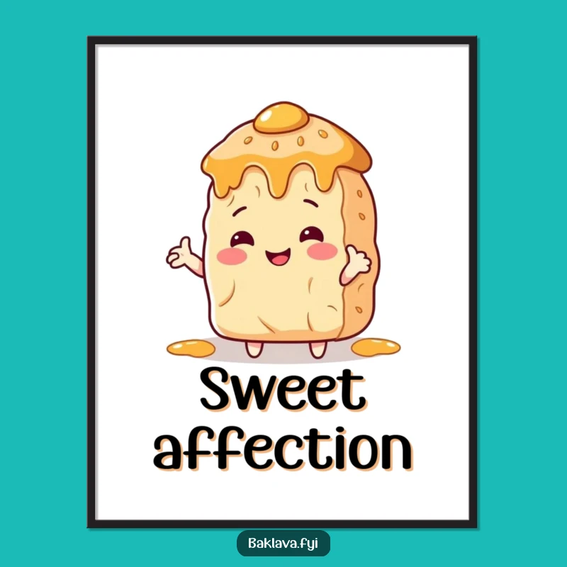 Funny Baklava Hug Digital Art - Printable Decor for a Sweet and Hilarious Space!