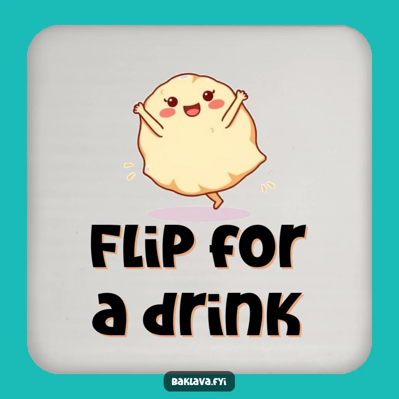 Funny Phyllo Dough Cartwheel Coaster - Protect Surfaces with Pastry Fun