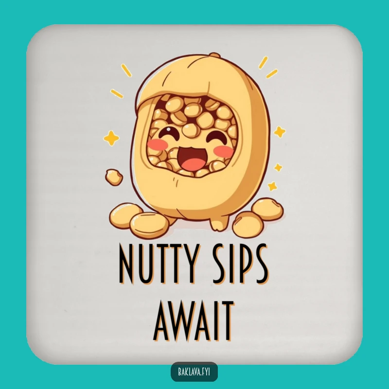 Funny Nut Filling Excitement Coaster - Protect Surfaces with Flavor