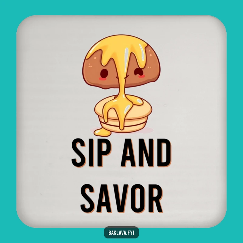 Funny Syrup Pastry Coaster Set - Protect Surfaces With Hilarious Sweetness