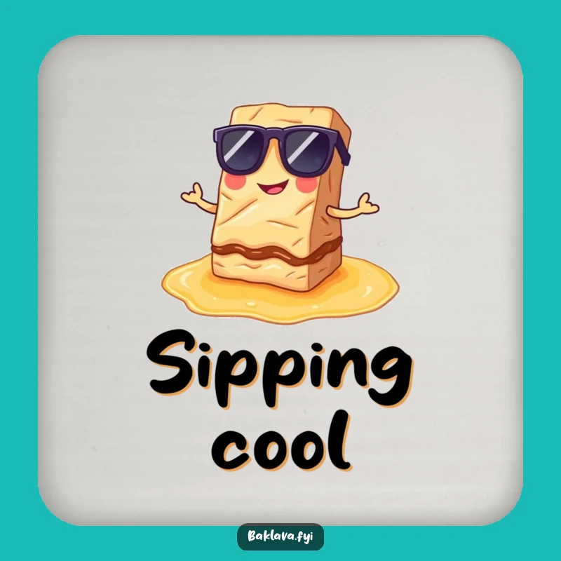 Funny Cool Baklava Coaster - Protect Surfaces with Hilarious Style!