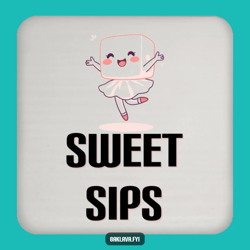 Funny Sugar Cube Pirouette Coaster - Delighted Sweet Drink Protection & Gift