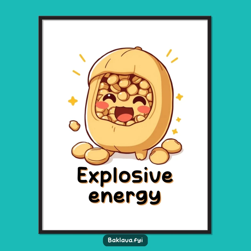 Funny Nut Filling Excitement Poster - Art That Bursts with Fun