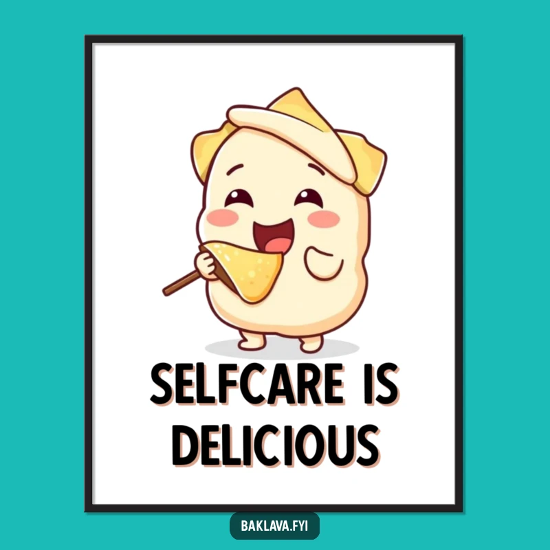 Funny Phyllo Dough Bite Poster - Whimsical Wall Art for the Kitchen