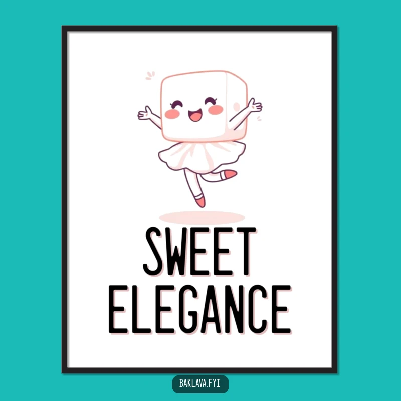 Funny Sugar Cube Pirouette Poster - Delighted Sweet Art for Treat Lovers & Gift