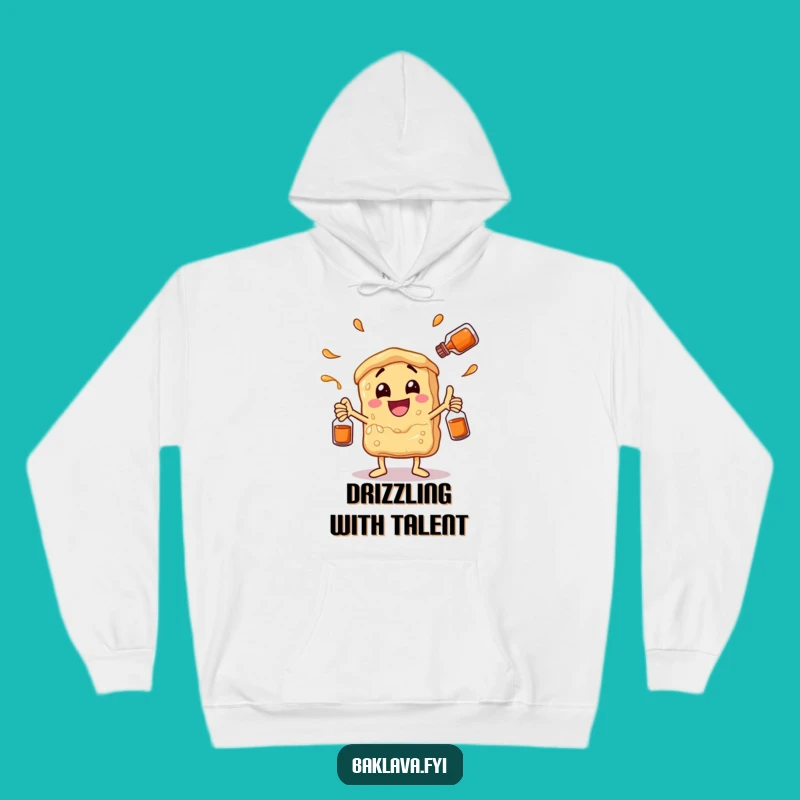 Cozy Funny Juggling Baklava Hoodie - Warm & Whimsical Dessert Gift