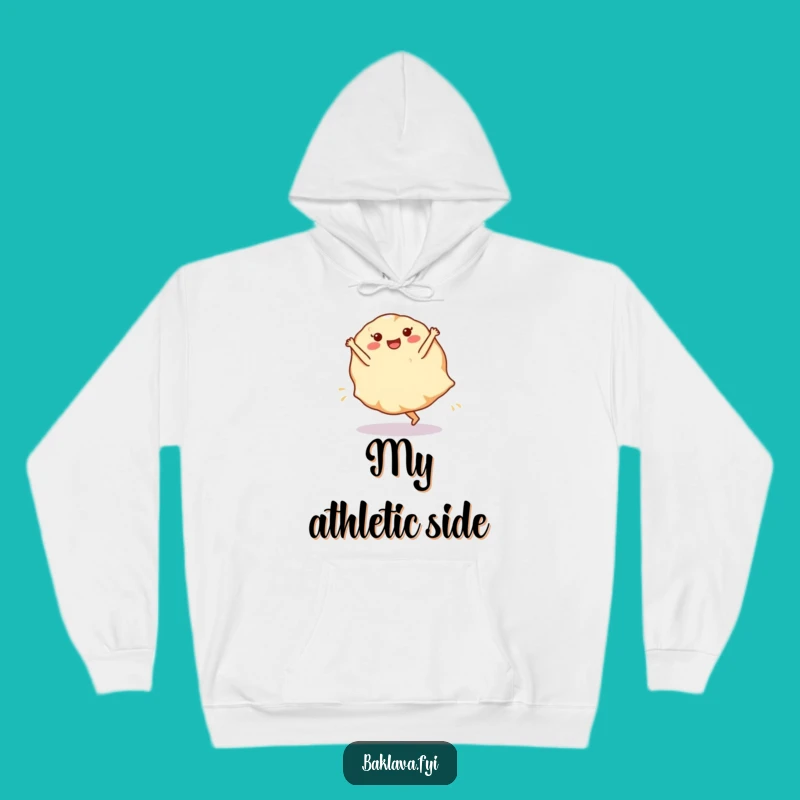 Cozy Funny Phyllo Dough Cartwheel Hoodie - Warm Layers of Humor
