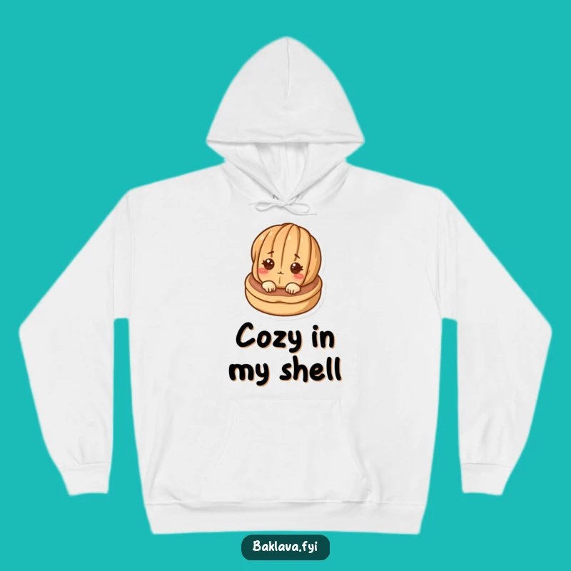 Funny Cozy Walnut Pastry Hoodie - Warm & Hilarious Cartoon Gift for Winter