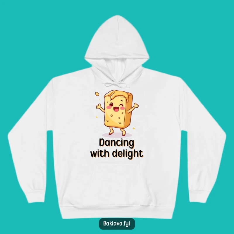 Cozy Funny Dancing Baklava Hoodie: Sweet Comfort and Humor
