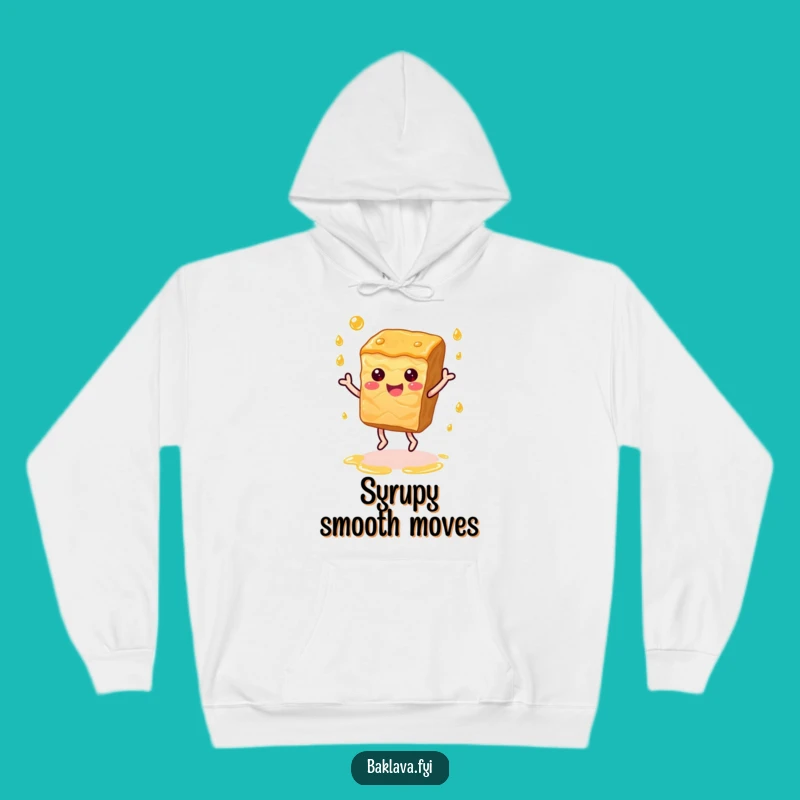Funny Dancing Baklava Hoodie: Cozy Joyful Dessert Lover Gift