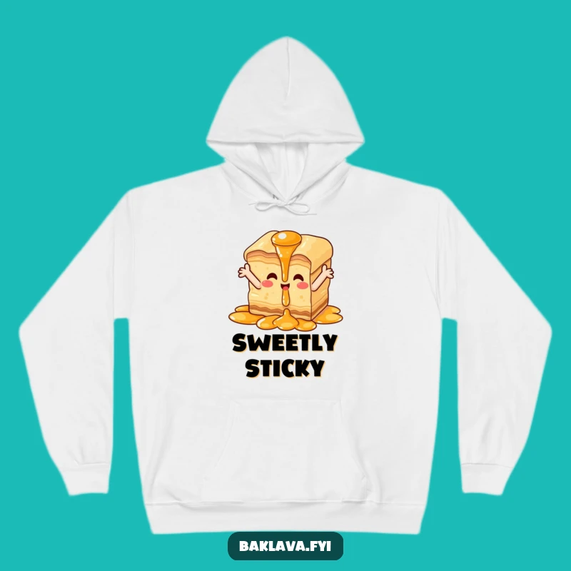 Funny Happy Baklava Hoodie - Cozy Syrup Waterfall Sweatshirt, Perfect Gift