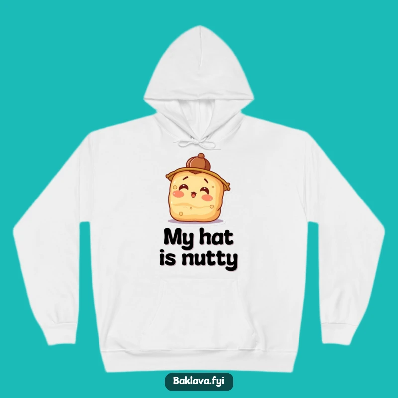 Funny Surprised Baklava Hoodie with Walnut Hat - Cozy & Hilarious Gift