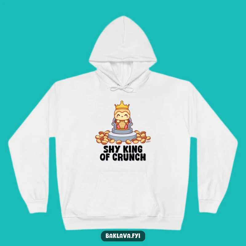 Cozy Funny Shy Baklava Crowned Hoodie - Warm Regal Funny Gift