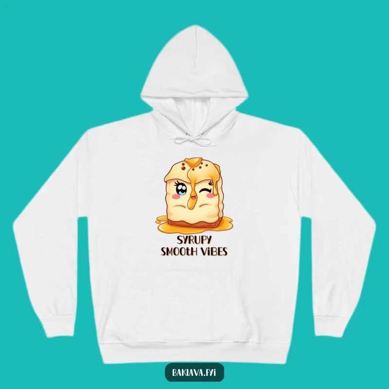 Funny Winking Baklava Hoodie: Cozy Almond Eyes, Perfect Funny Gift for Sweet Comfort