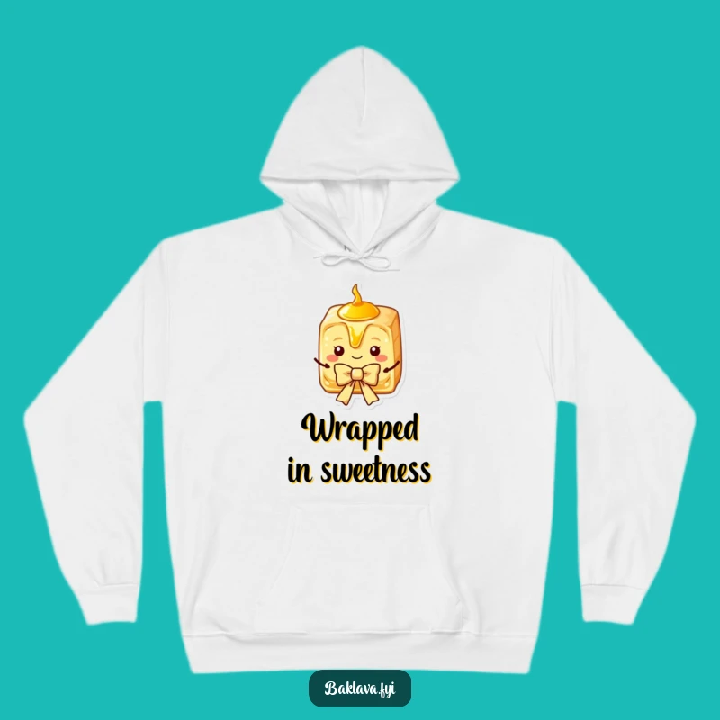 Funny Baklava Hoodie: Charming Syrup Slice Bow, Cozy Sweet Elegance Gift
